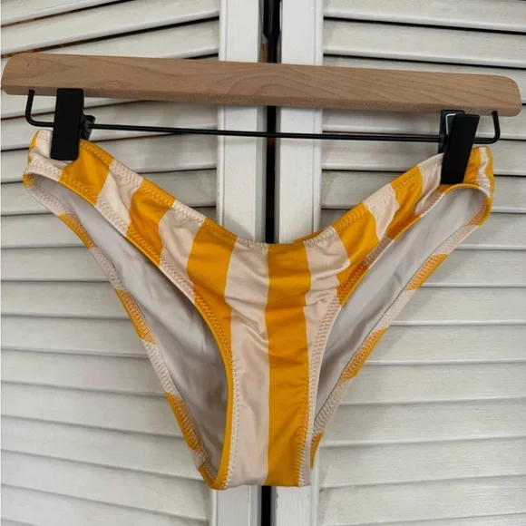 Solid & Striped Sporty Golden Yellow Bikini - Picture 2 of 5